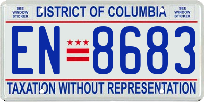 DC license plate EN8683