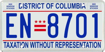DC license plate EN8701