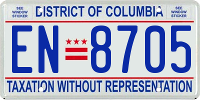 DC license plate EN8705