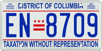 DC license plate EN8709