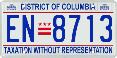 DC license plate EN8713