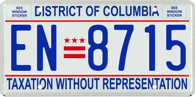 DC license plate EN8715