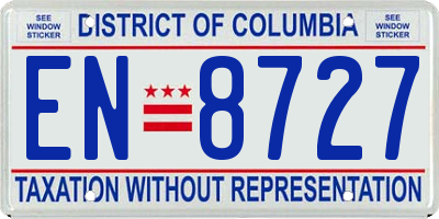 DC license plate EN8727
