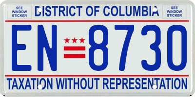 DC license plate EN8730