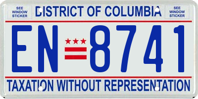 DC license plate EN8741