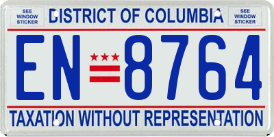 DC license plate EN8764