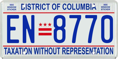 DC license plate EN8770