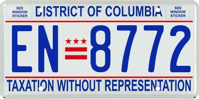 DC license plate EN8772
