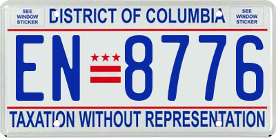 DC license plate EN8776