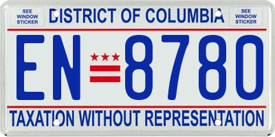 DC license plate EN8780