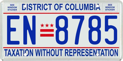DC license plate EN8785