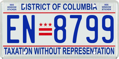 DC license plate EN8799