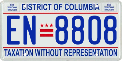 DC license plate EN8808