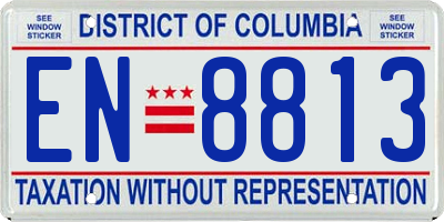 DC license plate EN8813