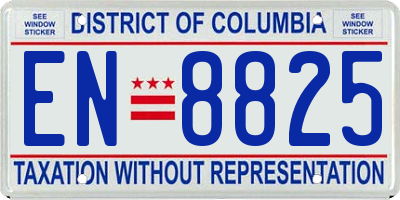 DC license plate EN8825