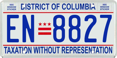 DC license plate EN8827
