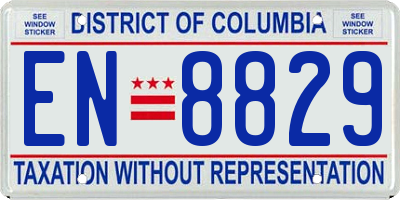 DC license plate EN8829
