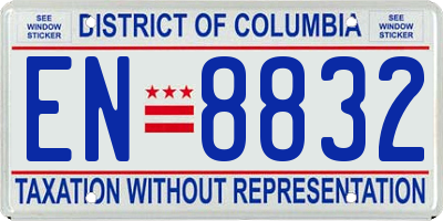 DC license plate EN8832