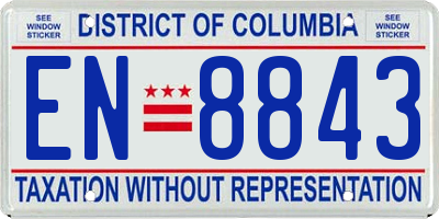 DC license plate EN8843
