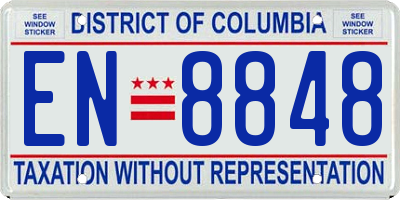 DC license plate EN8848