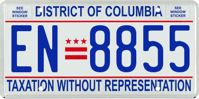 DC license plate EN8855