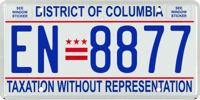 DC license plate EN8877