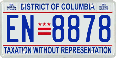 DC license plate EN8878