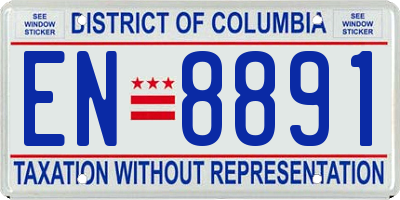 DC license plate EN8891