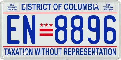 DC license plate EN8896