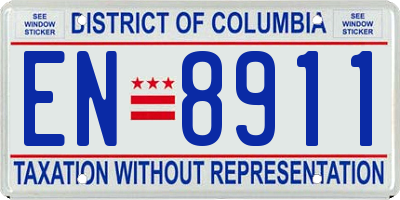 DC license plate EN8911