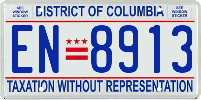 DC license plate EN8913
