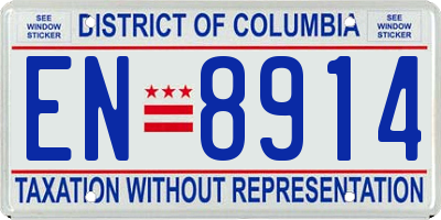 DC license plate EN8914