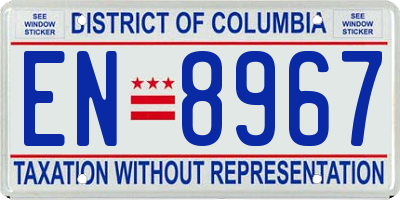 DC license plate EN8967