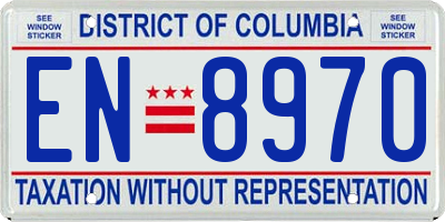DC license plate EN8970