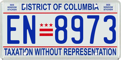 DC license plate EN8973