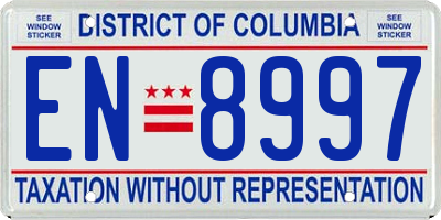DC license plate EN8997