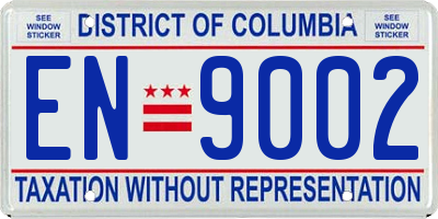 DC license plate EN9002