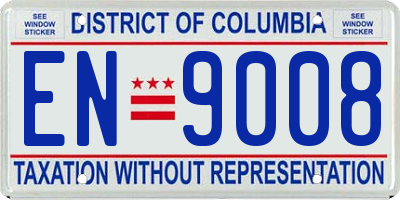 DC license plate EN9008