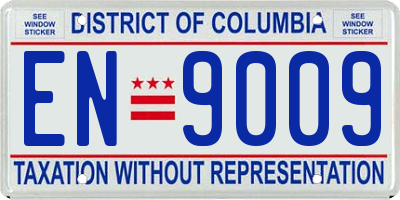 DC license plate EN9009
