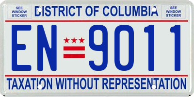 DC license plate EN9011