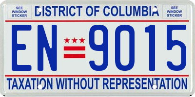 DC license plate EN9015