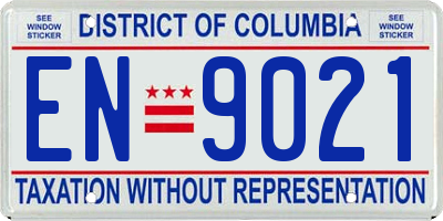 DC license plate EN9021