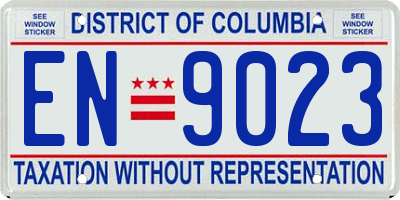 DC license plate EN9023