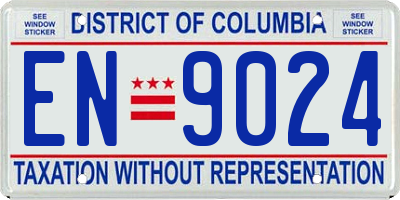 DC license plate EN9024