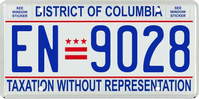 DC license plate EN9028