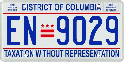 DC license plate EN9029