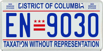 DC license plate EN9030