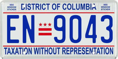 DC license plate EN9043