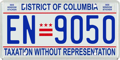 DC license plate EN9050