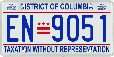 DC license plate EN9051